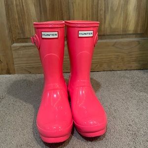 Hot pink Hunter Rain Boots